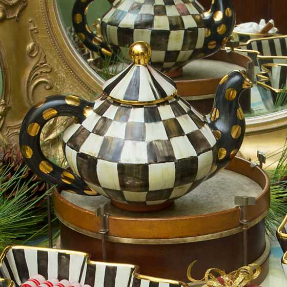 Courtly Check Ceramic Teapot