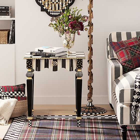 Courtly Stripe Side Table