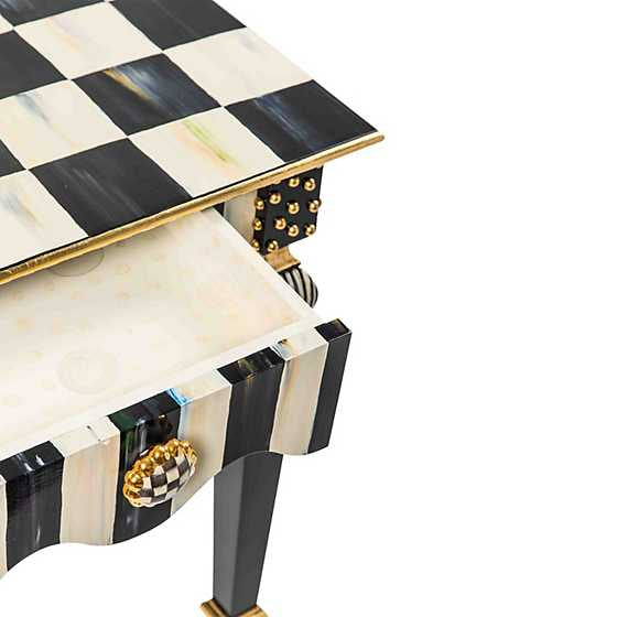 Courtly Stripe Side Table