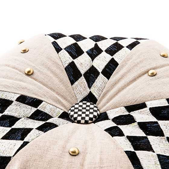 Diamond and Dot Footstool