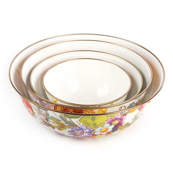 Flower Market Extra Large Everyday Bowl - White