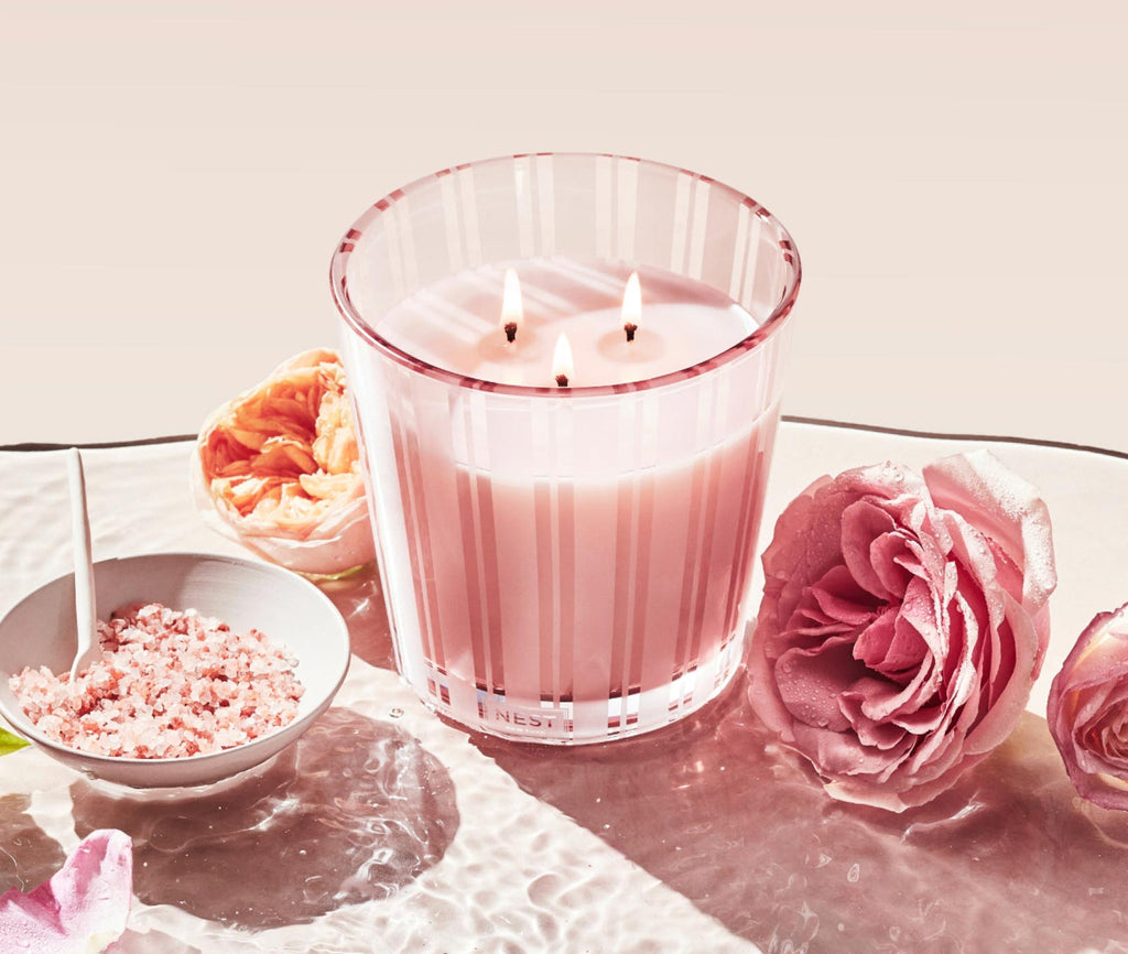 Himalayan Salt & Rosewater 3 Wick Candle