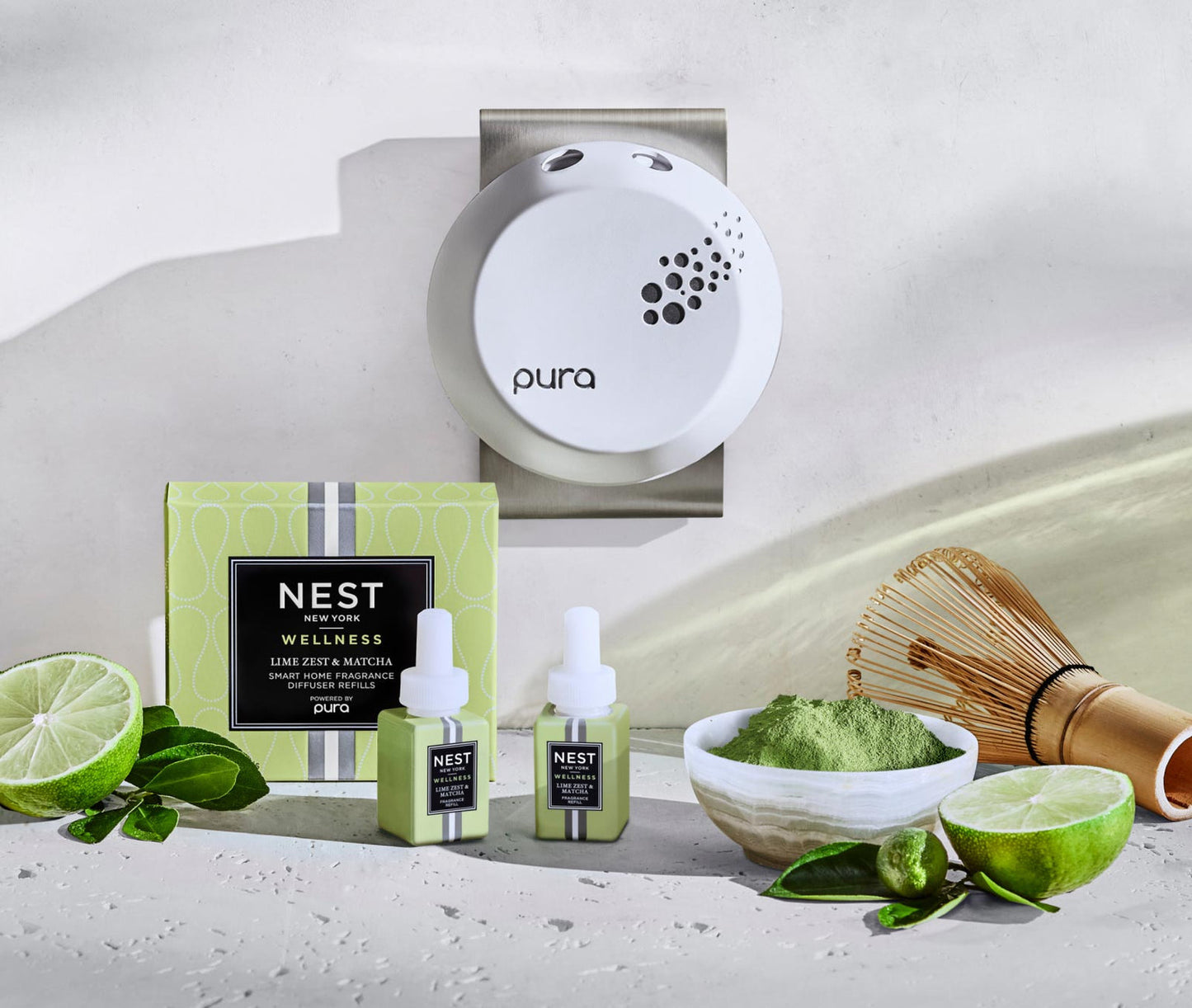 Lime Zest & Matcha Refill Duo for Pura Smart Home Fragrance Diffuser