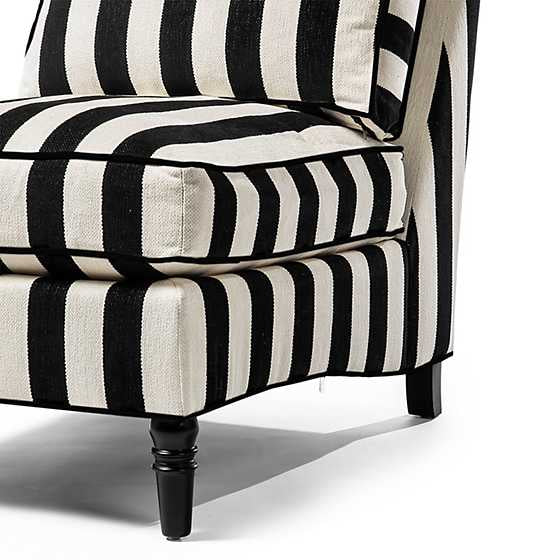 Marquee Black Stripe Armless Chair