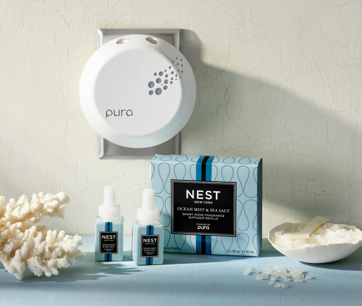 Ocean Mist & Sea Salt Refill Duo for Pura Smart Home Fragrance Diffuser