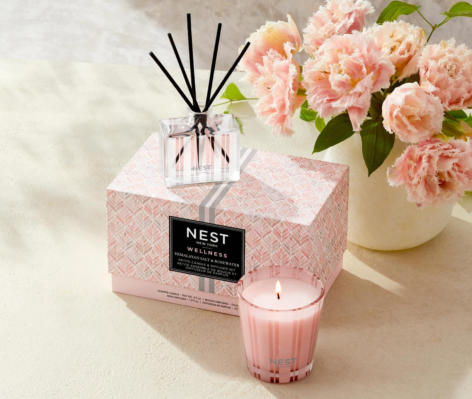 Petite Candle & Diffuser Himalayan Salt & Rosewater
