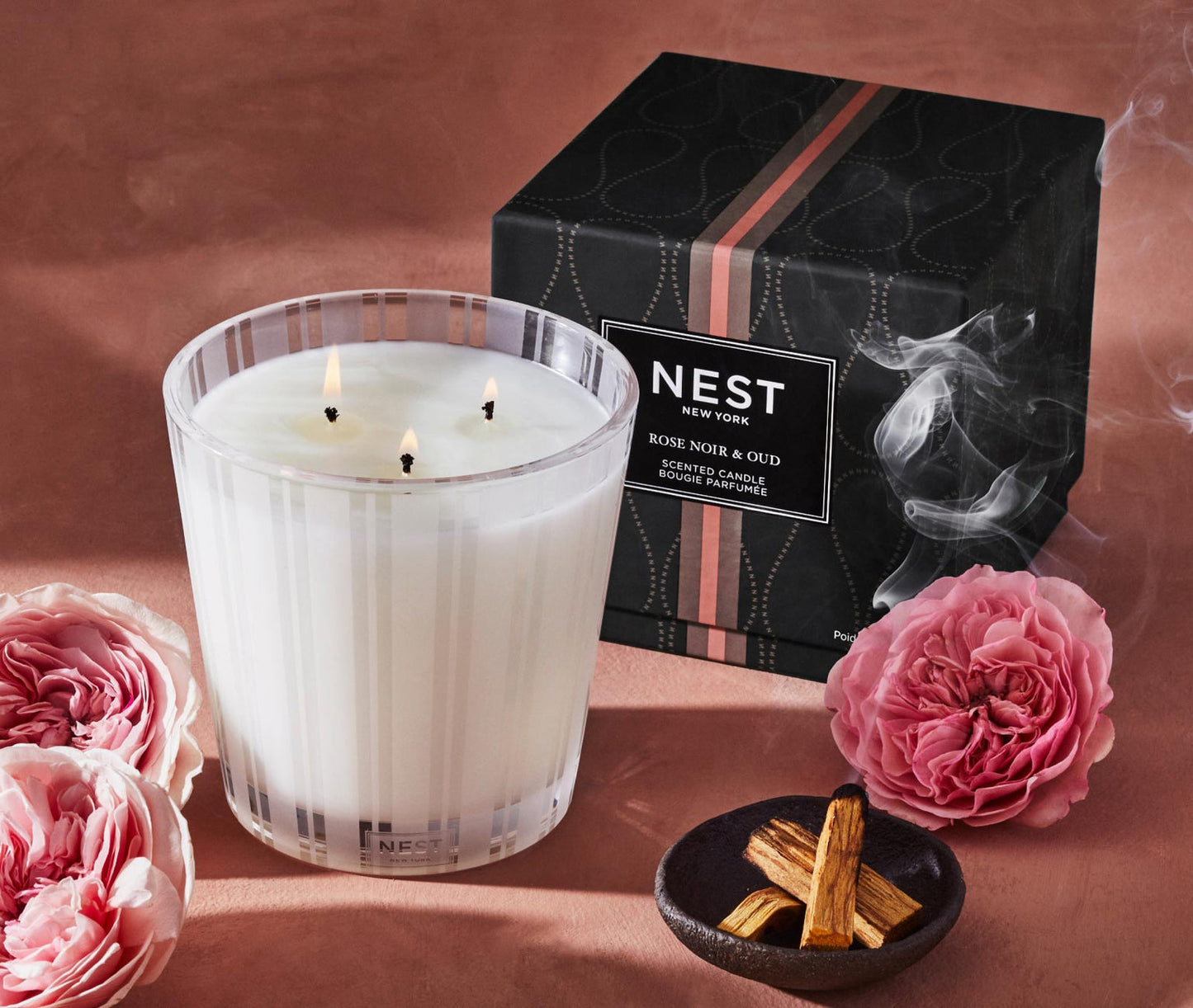 Rose Noir & Oud 3 Wick