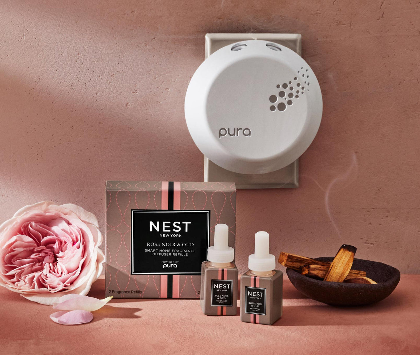 Rose Noir & Oud Refill Duo for Pura Smart Home Fragrance Diffuser