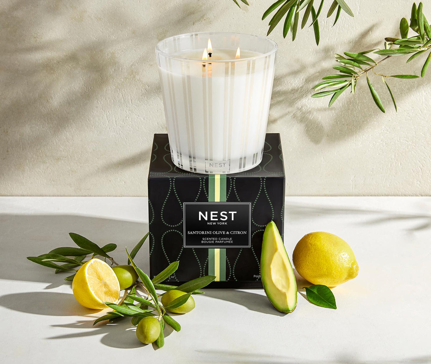 Santorini Olive & Citron 3-Wick Candle