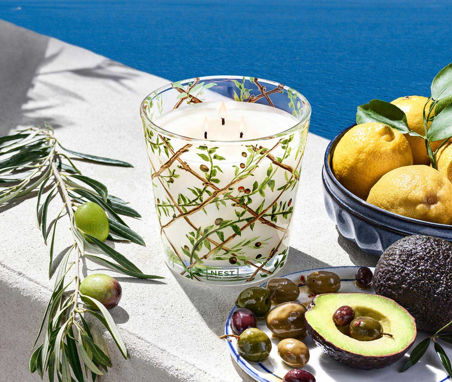 Santorini Olive & Citron Specialty 3-Wick Candle