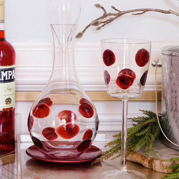 Drop Wine Glass, White