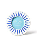 Iris Blue Burst Round Frame