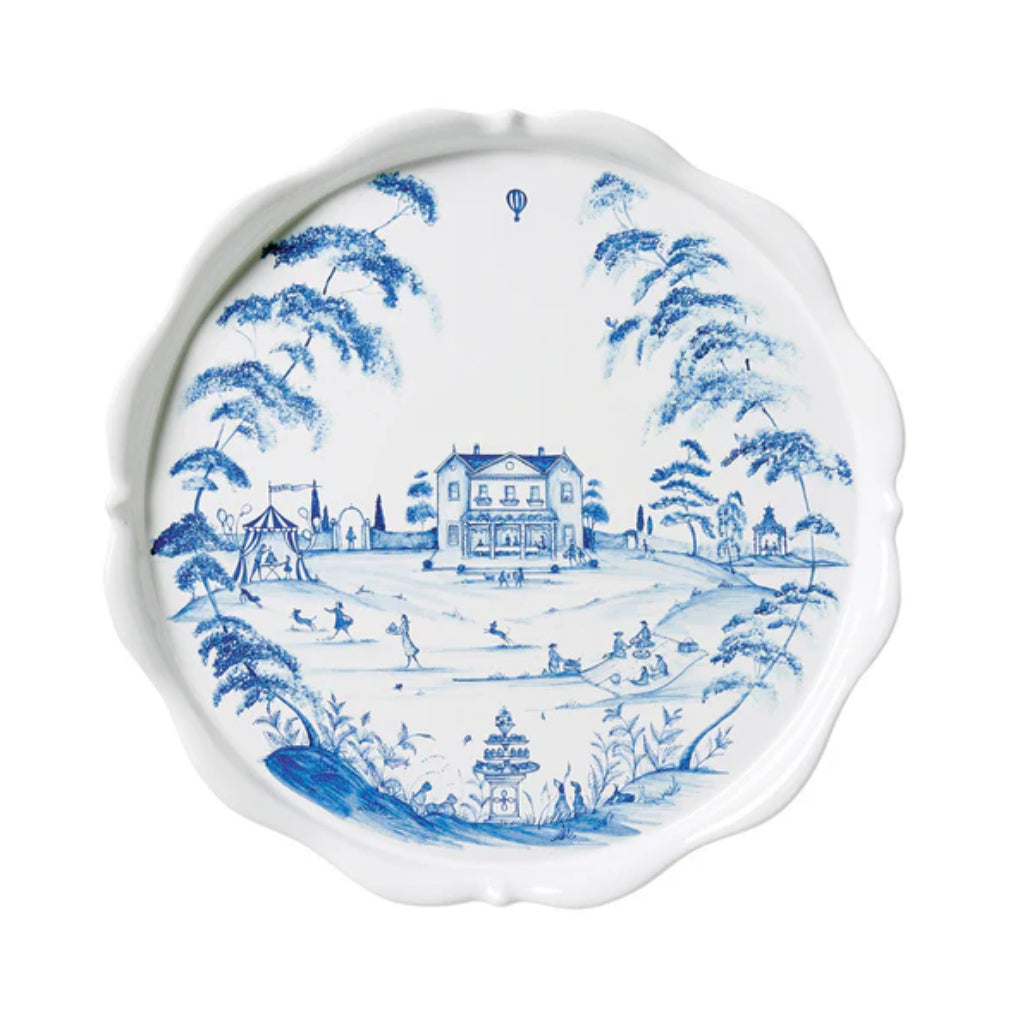 Country Estate Cake Stand - Delft Blue