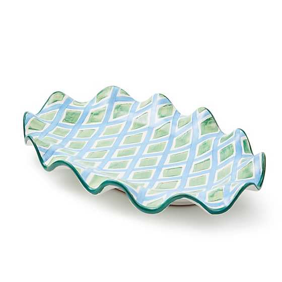 Paper & Pencil Ceramic Fluted Serving Platter