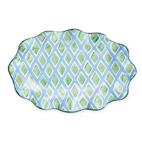 Paper & Pencil Ceramic Fluted Serving Platter