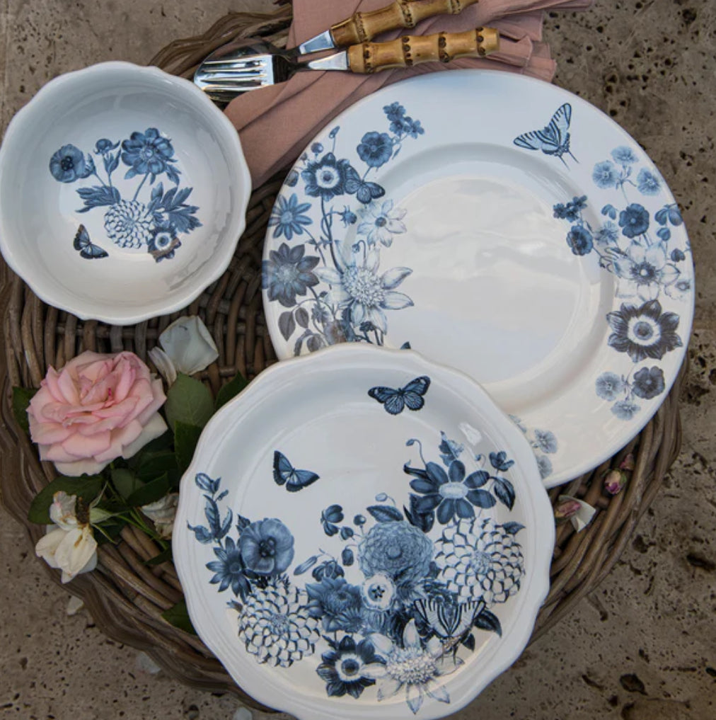 Field of Flowers Melamine Dinner Plate - Chambray