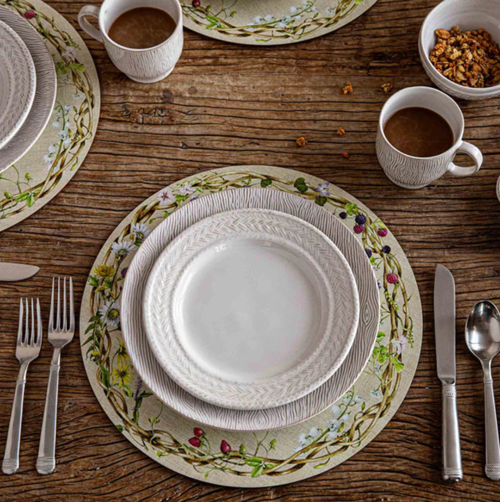 Le Panier Dessert/Salad Plate - Whitewash