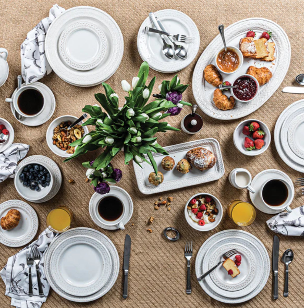 Le Panier Dinner Plate - Whitewash