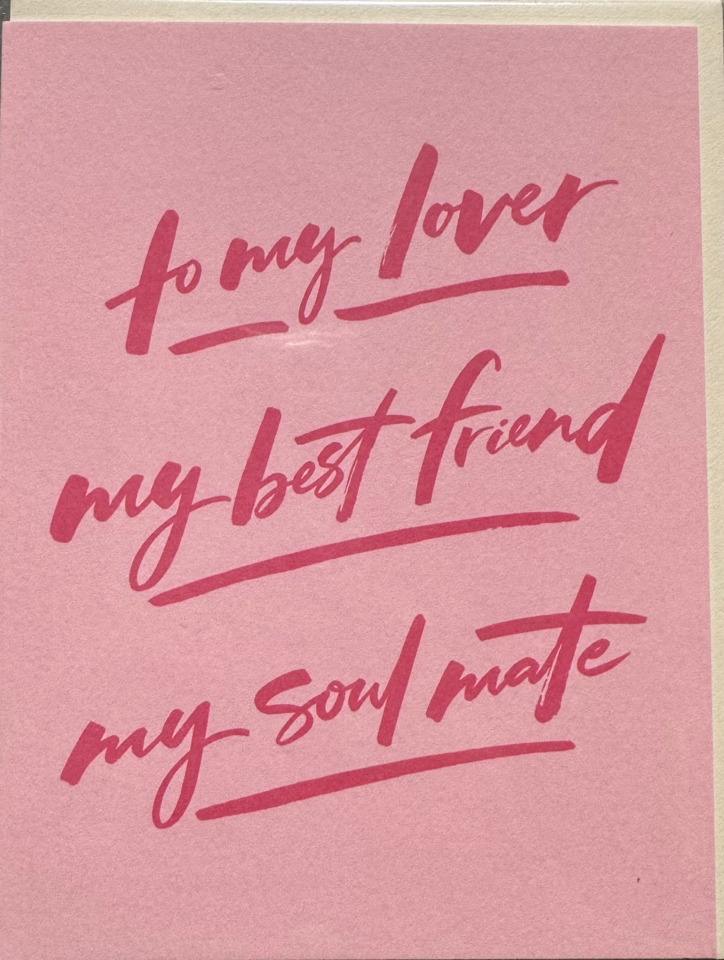 To My Lover Card
