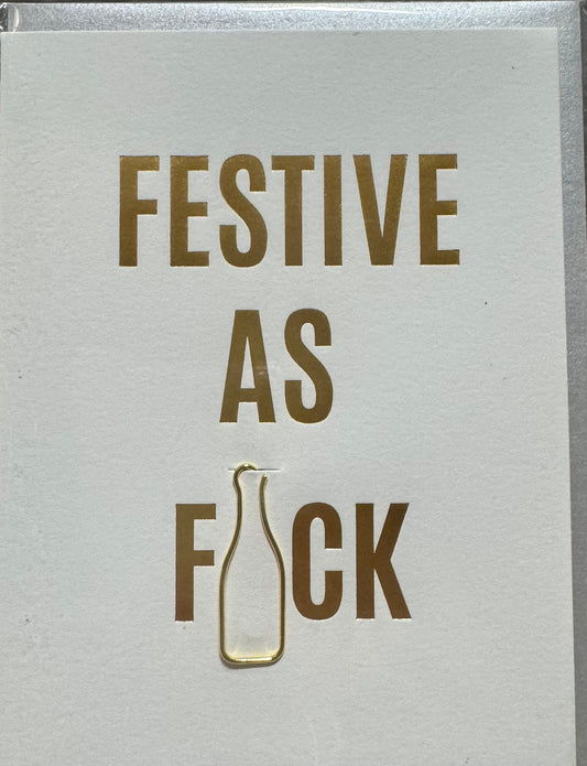 Festive as F*ck Paper Clip Card