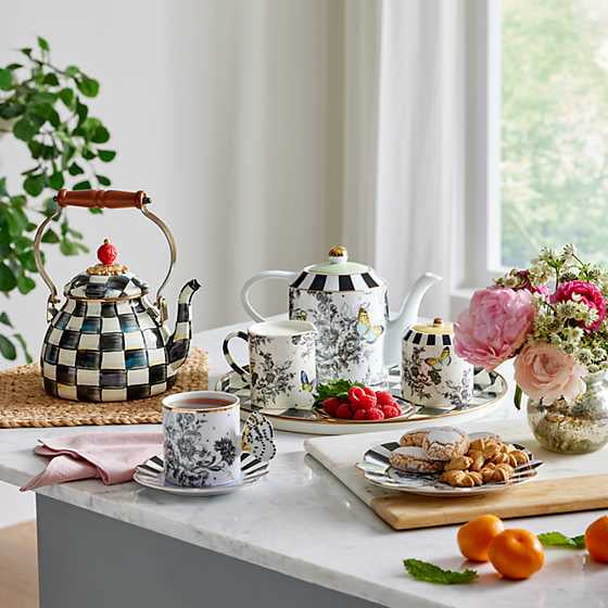 Butterfly Toile Teapot