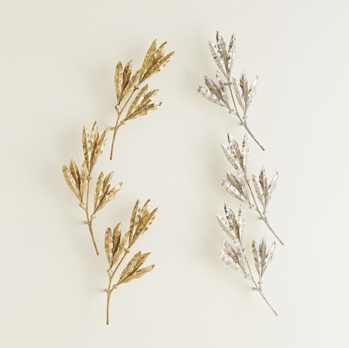Mango Leaves Wall Decor Nickel