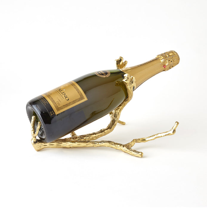 Twig Wine Bottle Holder-Brass