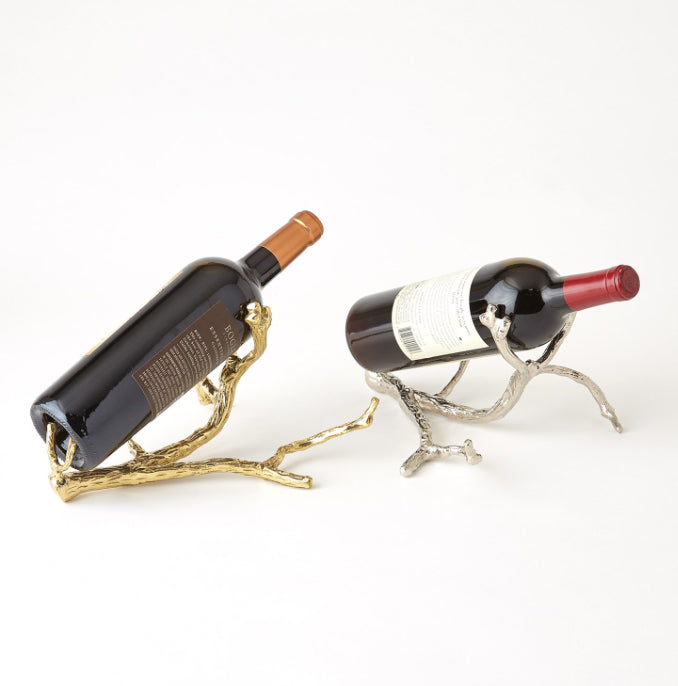 Twig Wine Bottle Holder-Brass