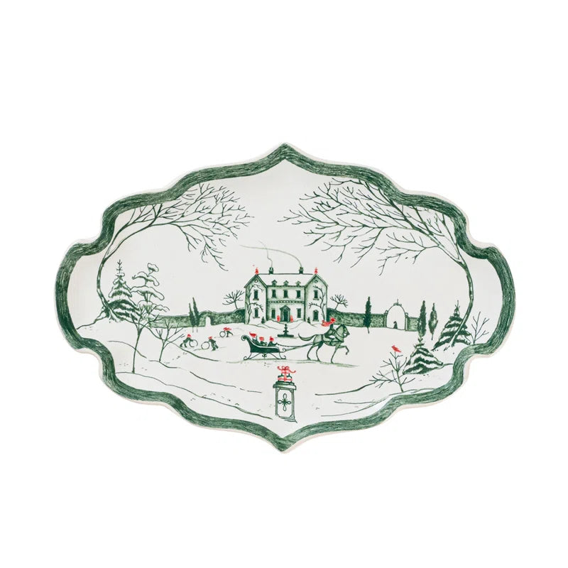 Evergreen Country Estate Winter Frolic 7” Tray