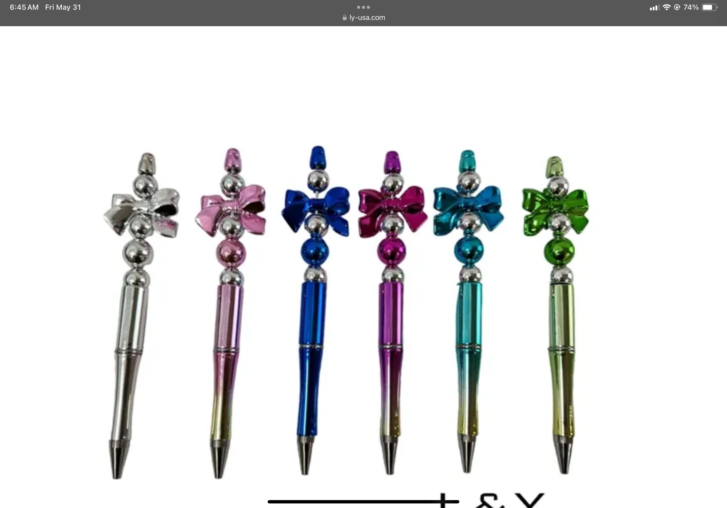 Beaded Bow Pen