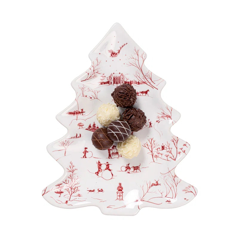 Country Estate Winter Frolic Ruby Small Tree Tray