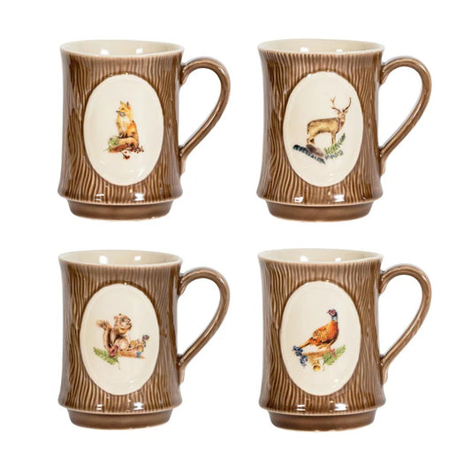 Forest Walk Animal Mug Assorted Set/4