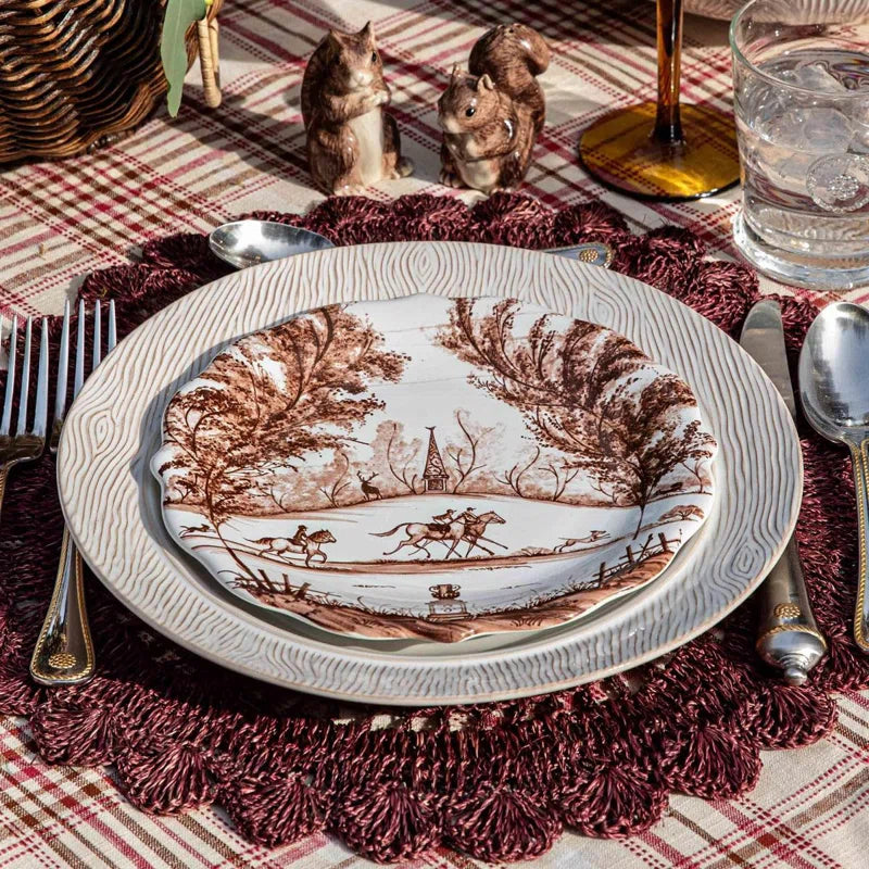 Sepia Country Estate Harvest Party Plate Assorted Set/4