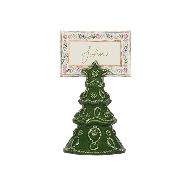 Berry & Thread Tree Place Card Holder Set/4 - Basil