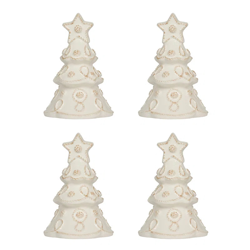 Berry & Thread Tree Place Card Holder Set/4 - Whitewash