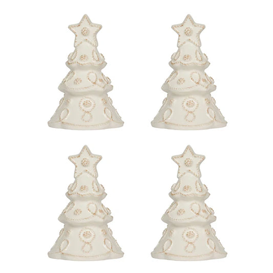 Berry & Thread Tree Place Card Holder Set/4 - Whitewash