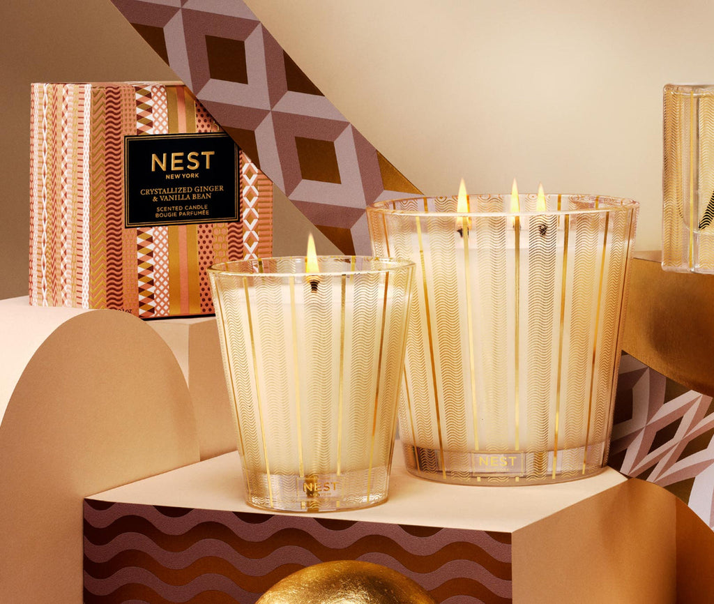 Crystallized Ginger & Vanilla Bean Scented 3-Wick Candle