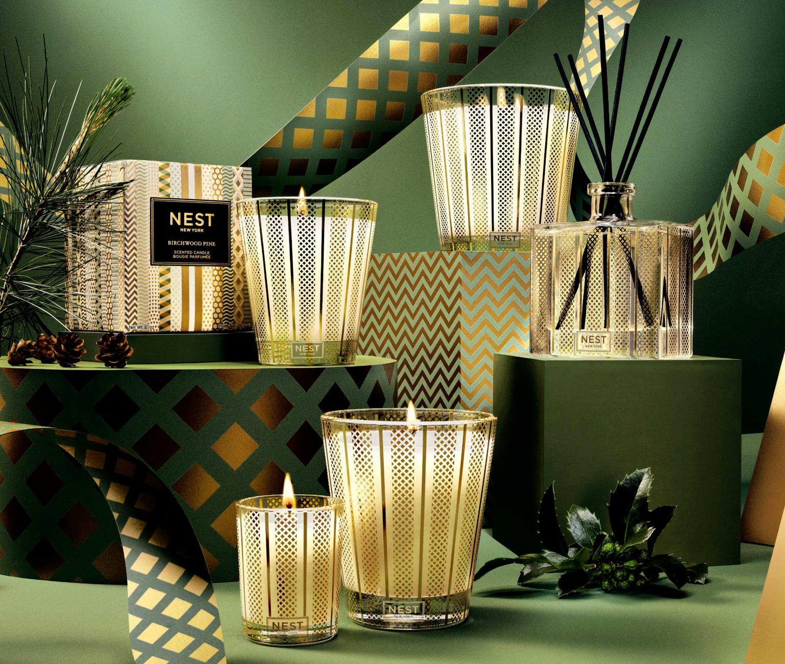 Birchwood Pine Classic Candle & Diffuser Set