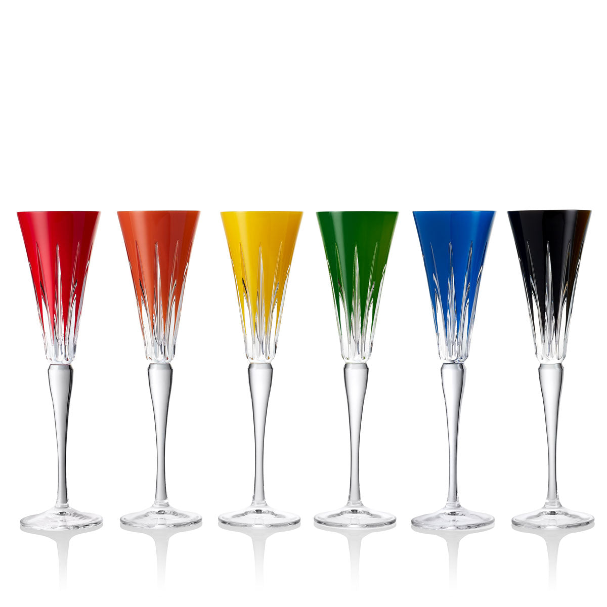 New Year Firework Mixed Flutes, Set of 6