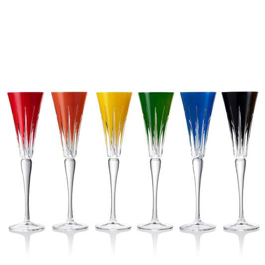 New Year Firework Mixed Flutes, Set of 6