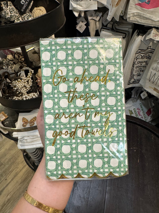 Green Cane Paper Guest Napkin