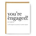 You're Engaged! (1% jealous) - Engagement & Wedding Card