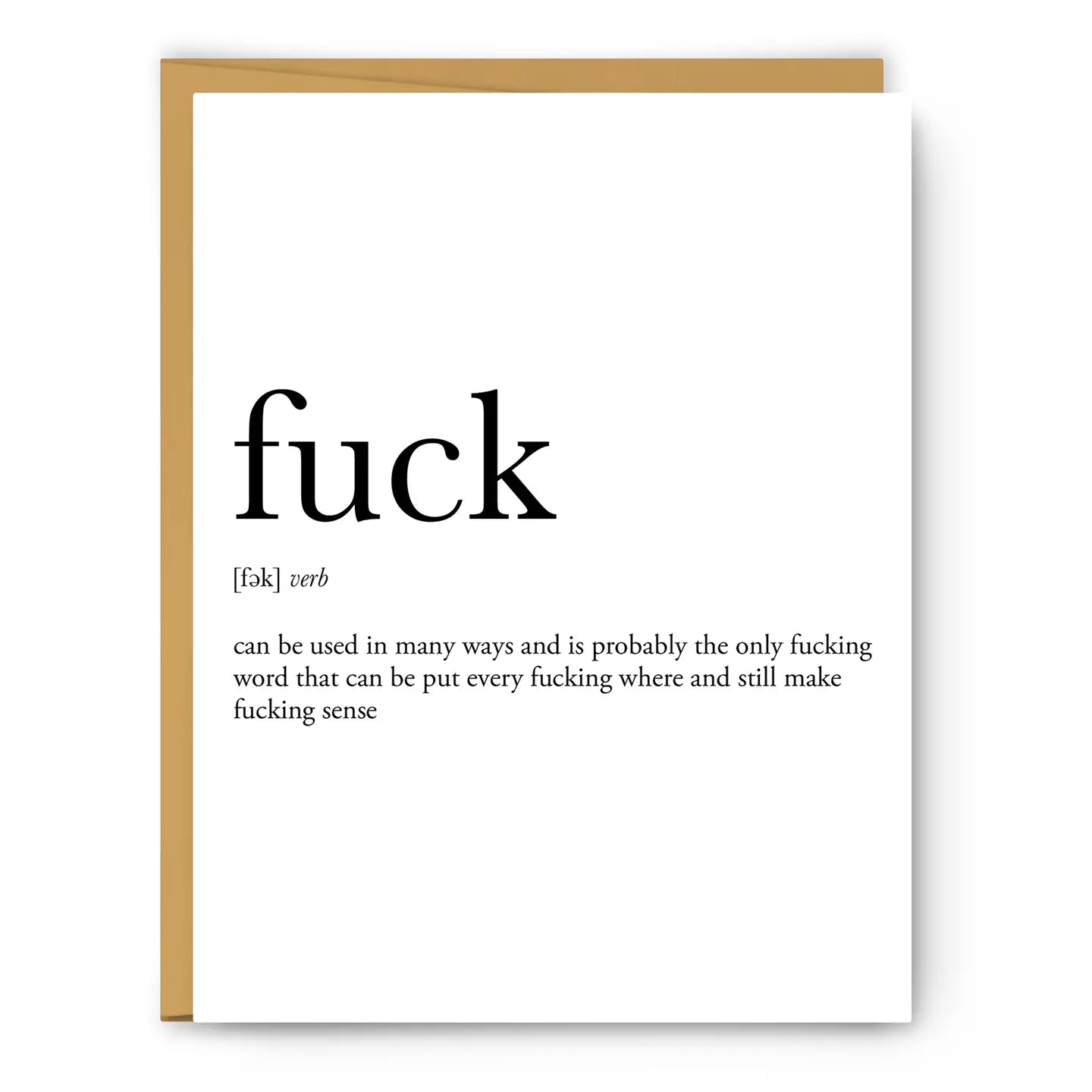 Fuck Definition - Everyday Card