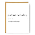 Galentine's Day Definition - Valentine's Day Card