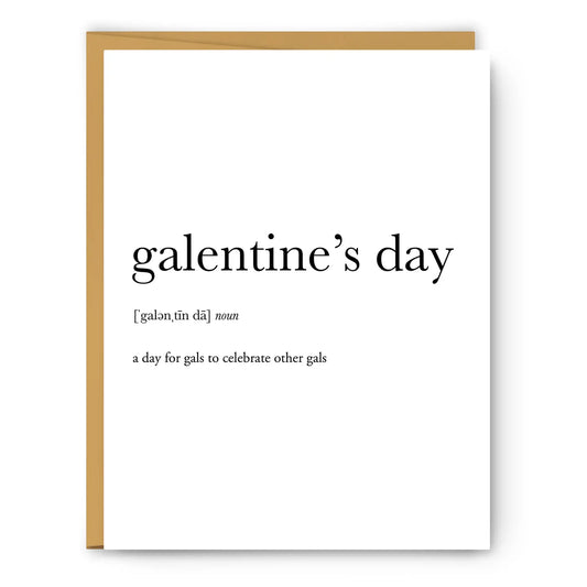 Galentine's Day Definition - Valentine's Day Card