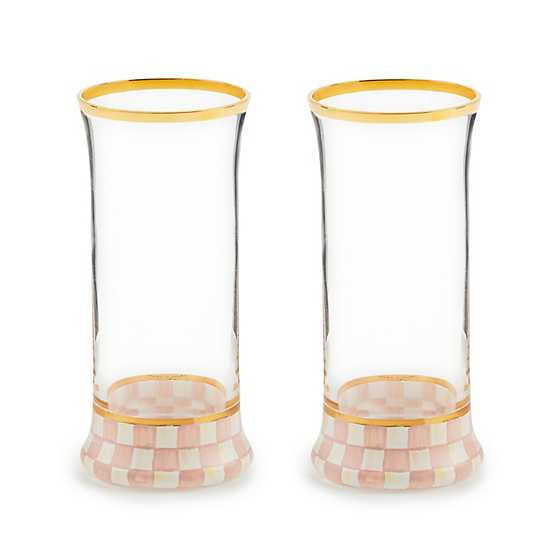 Rosy Check Highball Glass, Set of 2