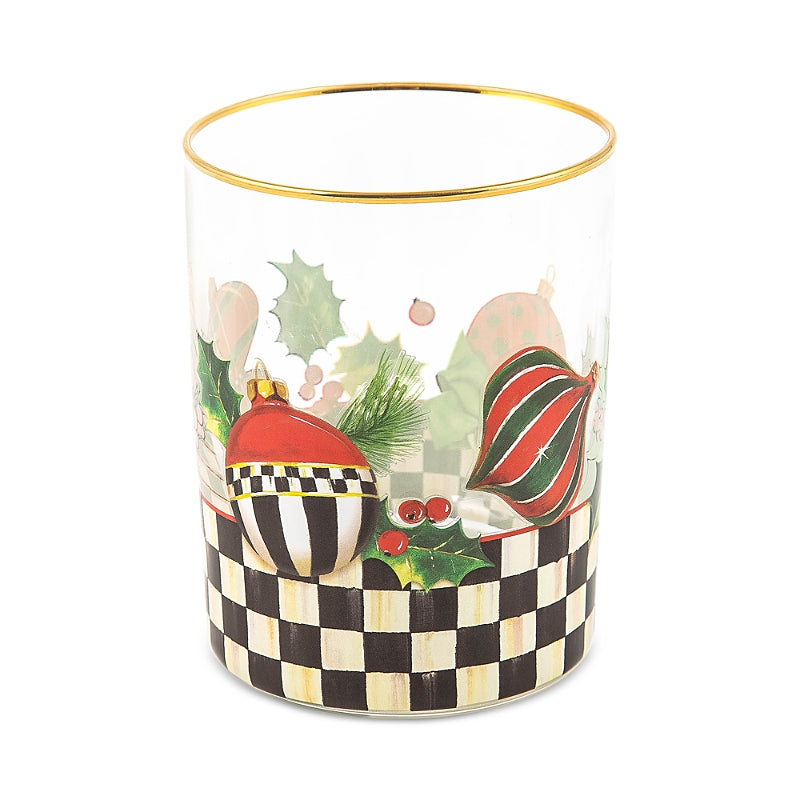 Deck The Halls Rock Glass
