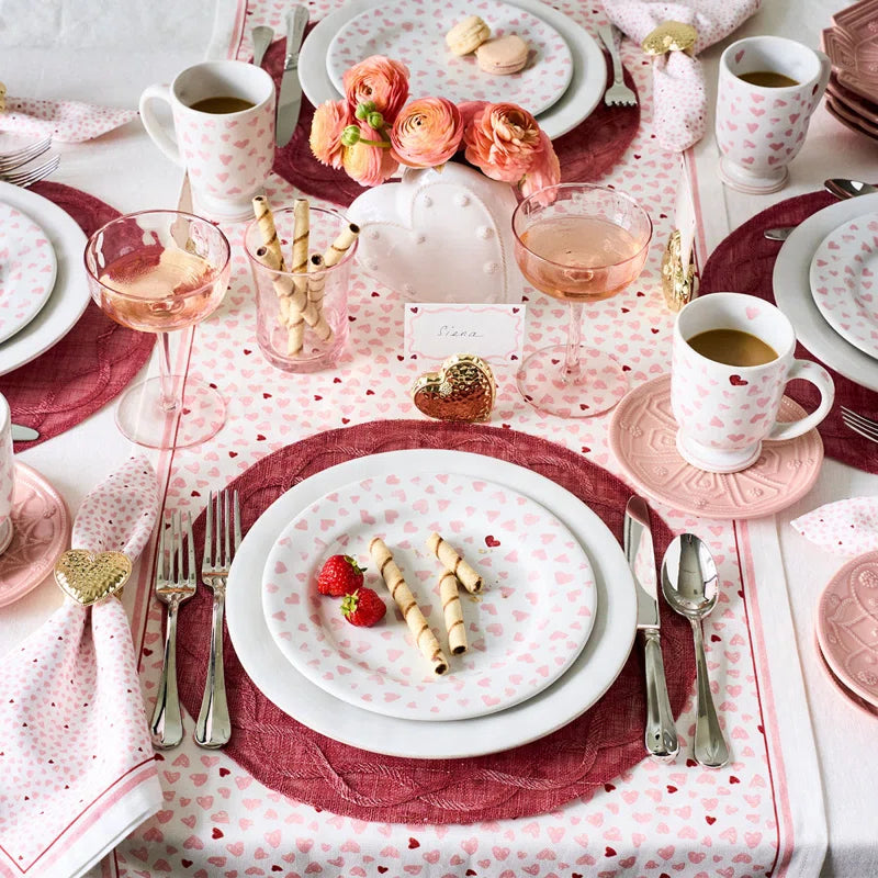 Love You More Napkin Set/4 - Pink