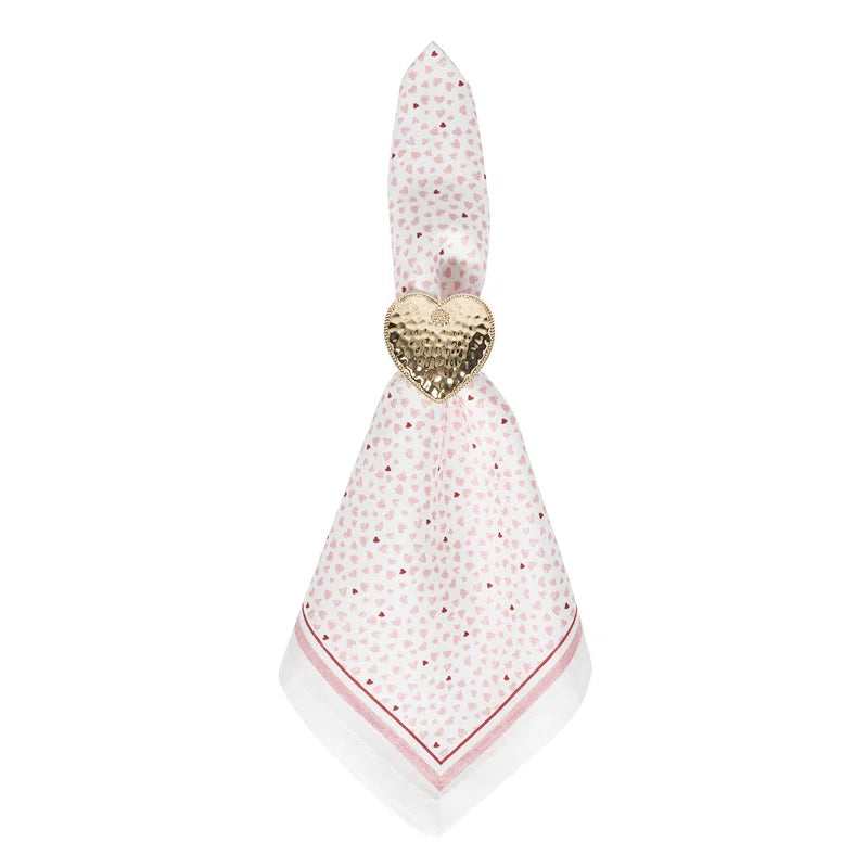 Love You More Napkin Set/4 - Pink