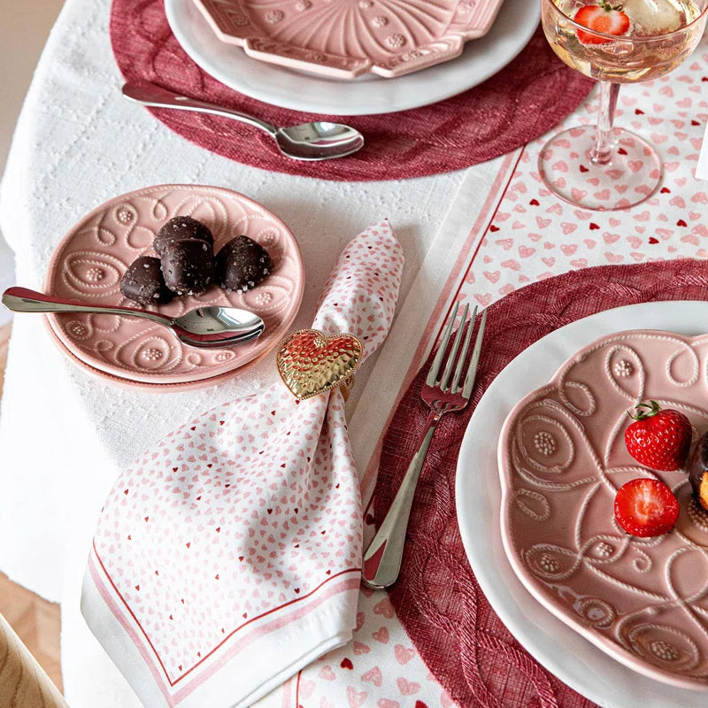 Love You More Napkin Set/4 - Pink